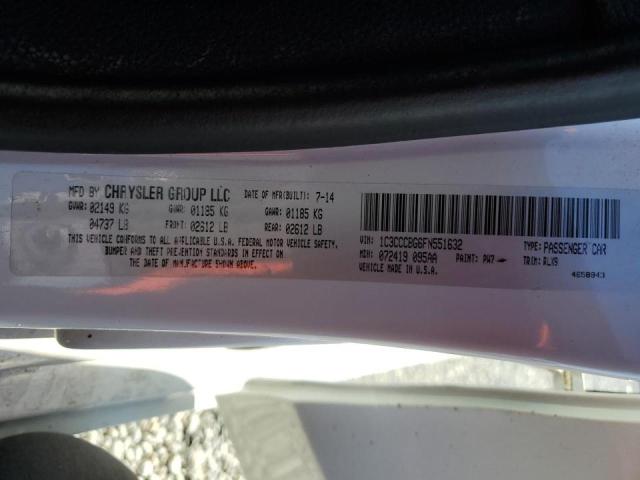 Photo 10 from auction – 2015 CHRYSLER 200 S with VIN 1C3CCCBG6FN551632