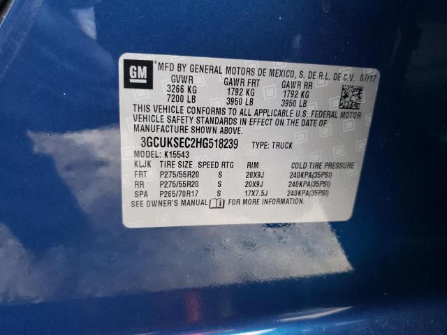 Photo 10 from auction – 2017 CHEVROLET SILVERADO with VIN 3GCUKSEC2HG518239