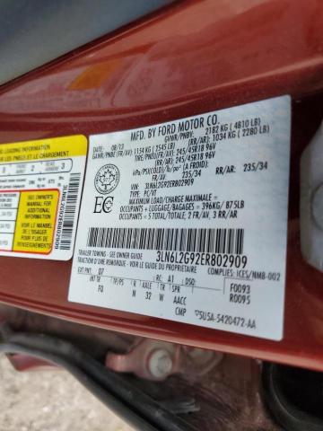 Photo 10 from auction – 2014 LINCOLN MKZ with VIN 3LN6L2G92ER802909