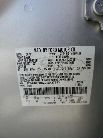 Photo 10 from auction – 2012 FORD EXPLORER with VIN 1FMHK7B82CGA27653