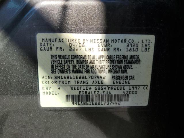 Photo 10 from auction – 2008 NISSAN SENTRA 2.0 with VIN 3N1AB61E88L707442