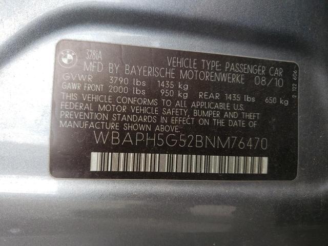 Photo 10 from auction – 2011 BMW 328 I SULE with VIN WBAPH5G52BNM76470