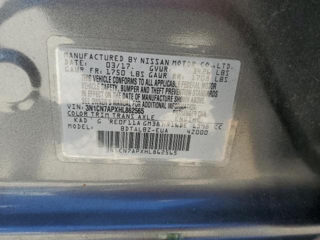 Photo 10 from auction – 2017 NISSAN VERSA S with VIN 3N1CN7APXHL862565