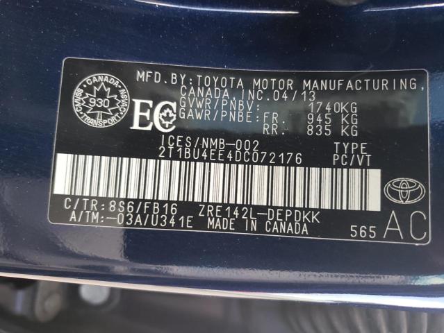 Фото 10 с аукциона – 2013 TOYOTA COROLA с VIN 2T1BU4EE4DC072176