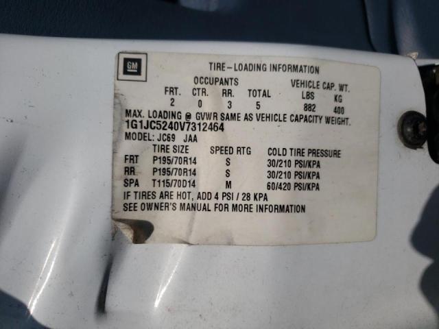 Photo 10 from auction – 1997 CHEVROLET CAVALIER with VIN 1G1JC5240V7312464