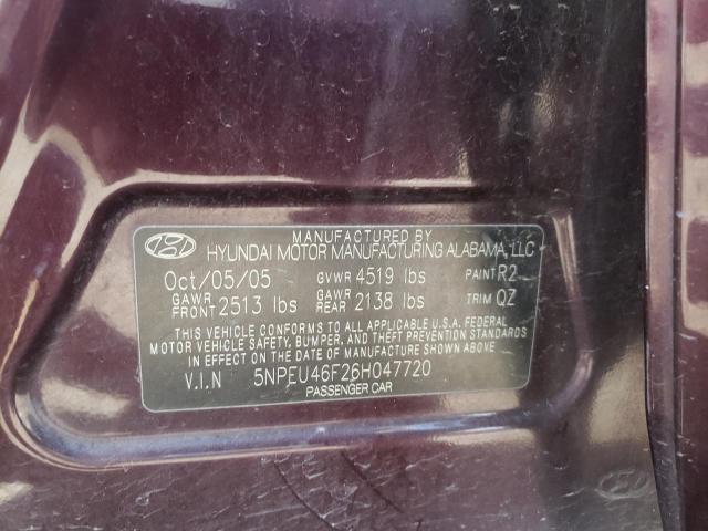 Photo 10 from auction – 2006 HYUNDAI SONATA GLS with VIN 5NPEU46F26H047720