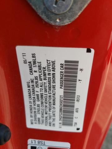 Photo 10 from auction – 2012 HONDA CIVIC EX with VIN 2HGFG3B86CH502121