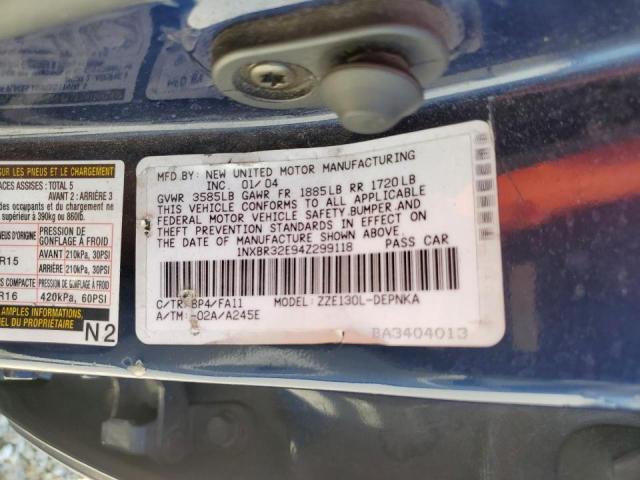 Photo 10 from auction – 2004 TOYOTA COROLLA CE with VIN 1NXBR32E94Z299118