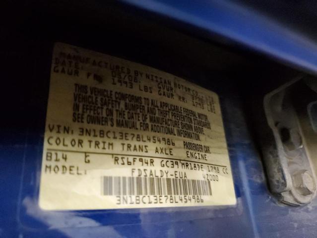 Photo 10 from auction – 2008 NISSAN VERSA S with VIN 3N1BC13E78L454986