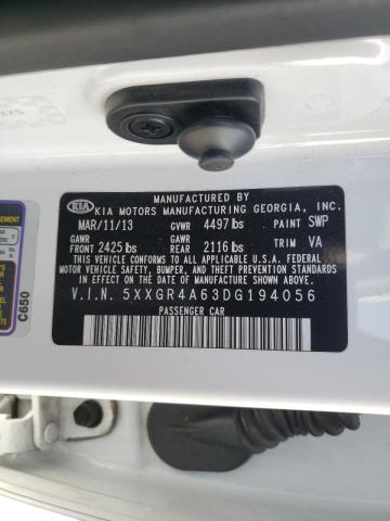 Photo 10 from auction – 2013 KIA OPTIMA SX with VIN 5XXGR4A63DG194056