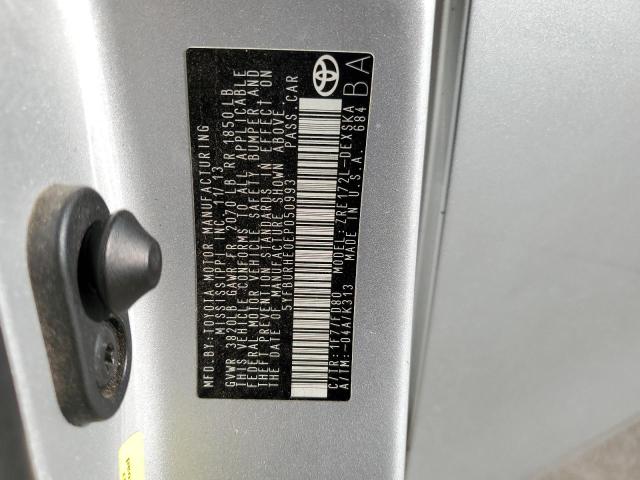 Photo 10 from auction – 2014 TOYOTA COROLLA L with VIN 5YFBURHE0EP050993