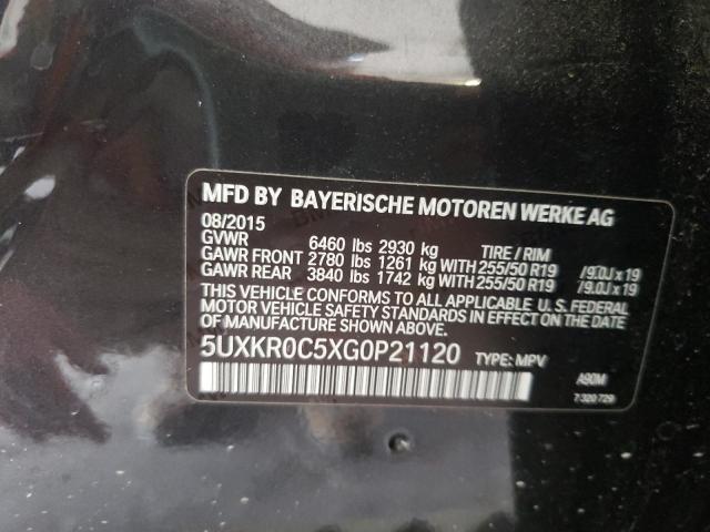 Photo 10 from auction – 2016 BMW X5 XDRIVE3 with VIN 5UXKR0C5XG0P21120