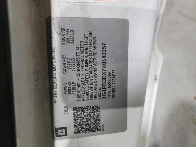 Photo 10 from auction – 2019 CHEVROLET CAMARO LS with VIN 1G1FB3DX7K0143357
