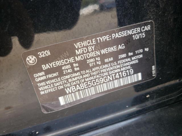 Photo 10 from auction – 2016 BMW 320 XI with VIN WBA8E5G59GNT41619