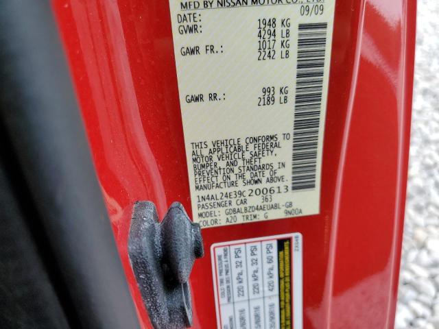 Photo 10 from auction – 2009 NISSAN ALTIMA 2.5 with VIN 1N4AL24E39C200613