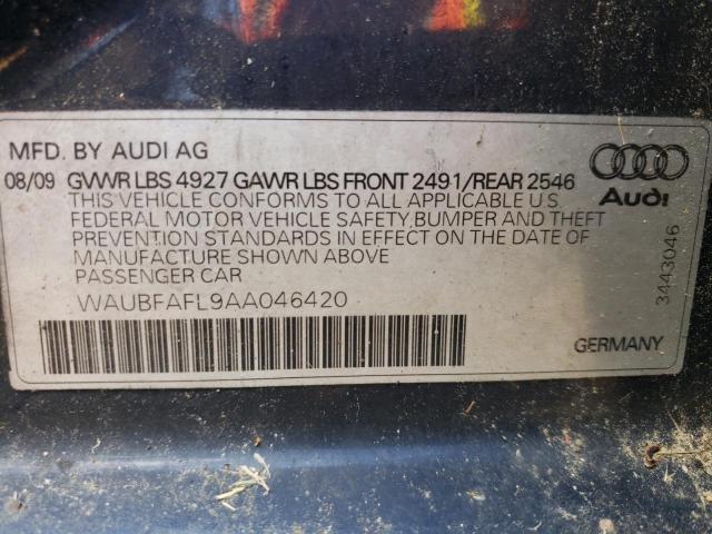 Photo 10 from auction – 2010 AUDI A4 PREMIUM with VIN WAUBFAFL9AA046420