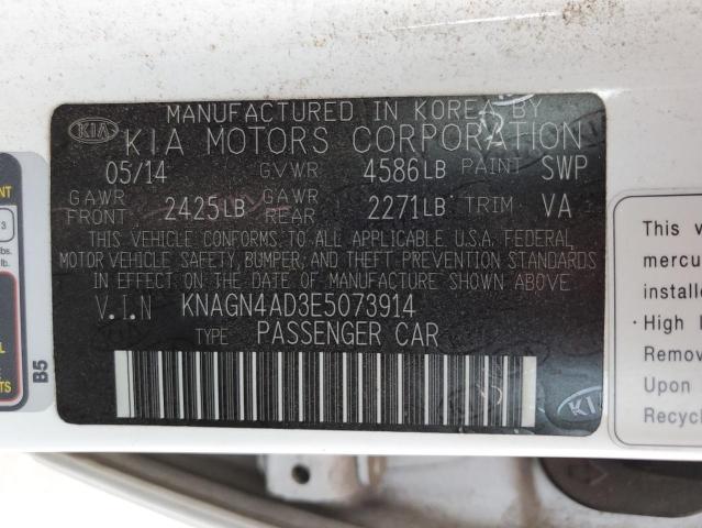 Photo 10 from auction – 2014 KIA OPTIMA HYB with VIN KNAGN4AD3E5073914