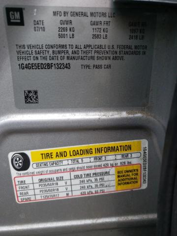 Photo 10 from auction – 2011 BUICK LACROSSE C with VIN 1G4GE5ED2BF132343
