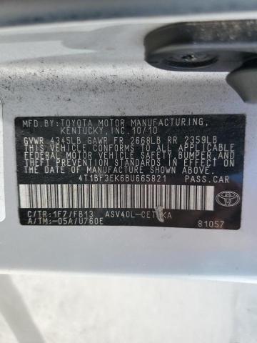 Photo 10 from auction – 2011 TOYOTA CAMRY BASE with VIN 4T1BF3EK6BU665821