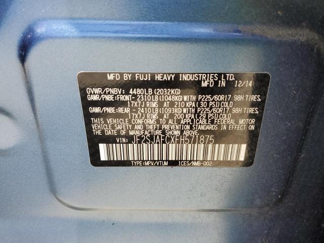 صورة رقم 10 من المزاد - 2015 SUBARU FORESTER 2 مع VIN JF2SJAFCXFH571875