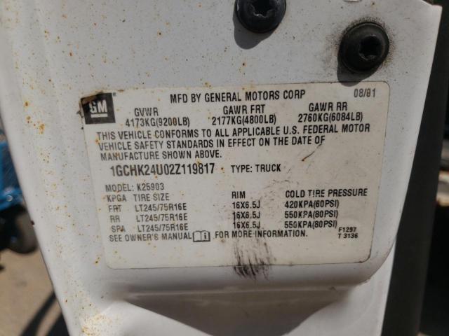 Photo 10 from auction – 2002 CHEVROLET SILVERADO with VIN 1GCHK24U02Z119817