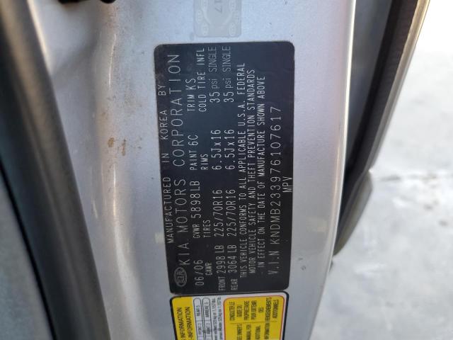 Photo 10 from auction – 2007 KIA SEDONA EX with VIN KNDMB233976107617