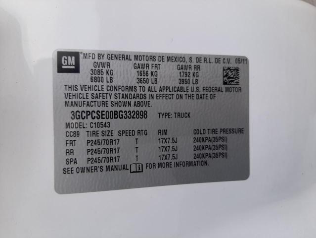 Photo 10 from auction – 2011 CHEVROLET SILVERADO with VIN 3GCPCSE00BG332898