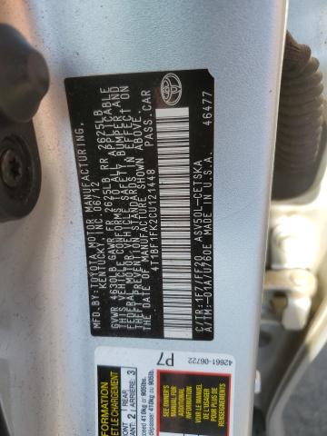 Photo 10 from auction – 2012 TOYOTA CAMRY BASE with VIN 4T1BF1FK2CU121448