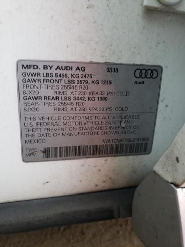 Photo 10 from auction – 2018 AUDI Q5 PRESTIG with VIN WA1CNAFY8J2151055
