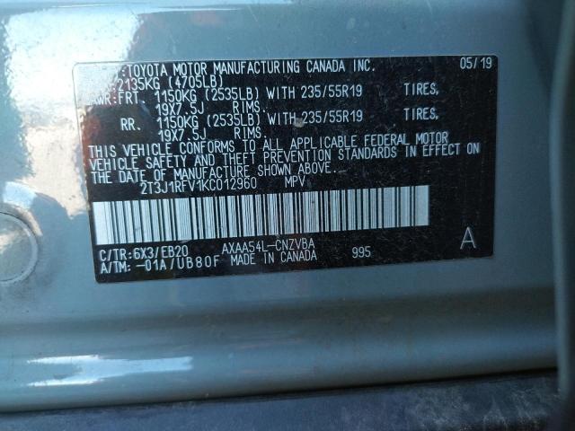 Photo 10 from auction – 2019 TOYOTA RAV4 ADVEN with VIN 2T3J1RFV1KC012960
