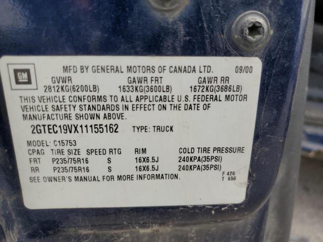 Photo 10 from auction – 2001 GMC NEW SIERRA with VIN 2GTEC19VX11155162