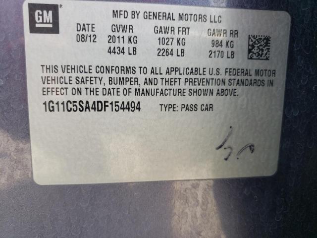 Photo 10 from auction – 2013 CHEVROLET MALIBU 1LT with VIN 1G11C5SA4DF154494