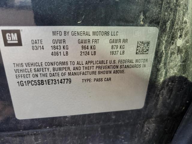 Photo 10 from auction – 2014 CHEVROLET CRUZE LT with VIN 1G1PC5SB1E7314779