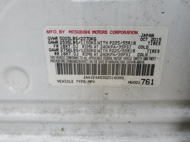 Photo 10 from auction – 2016 MITSUBISHI OUTLANDER with VIN JA4JZ4AX3GZ016089