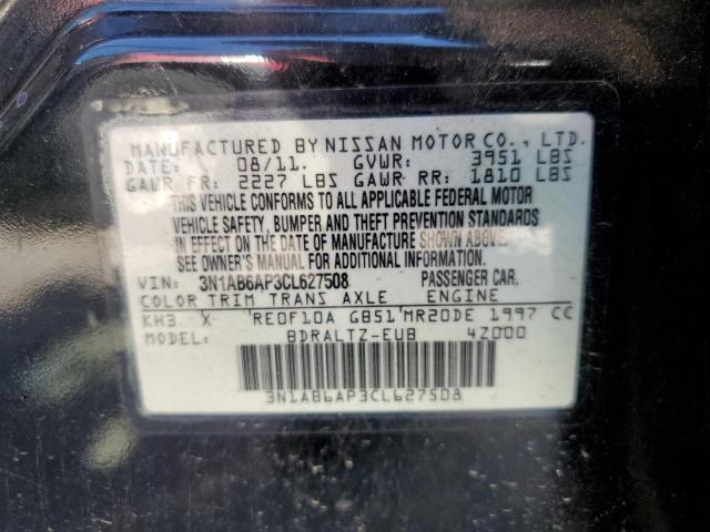 Photo 10 from auction – 2012 NISSAN SENTRA 2.0 with VIN 3N1AB6AP3CL627508