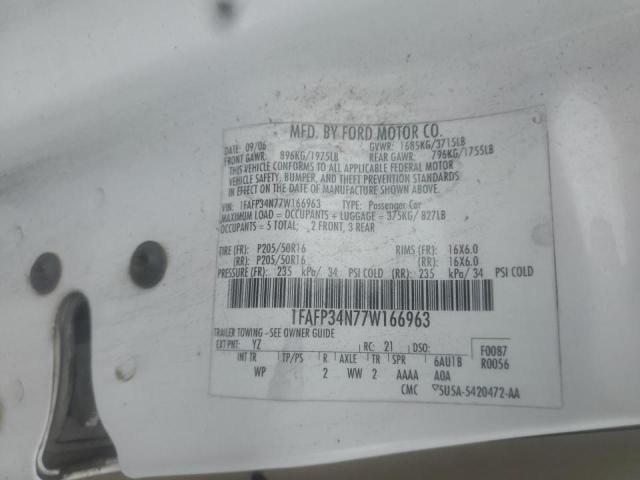 Photo 10 from auction – 2007 FORD FOCUS ZX4 with VIN 1FAFP34N77W166963