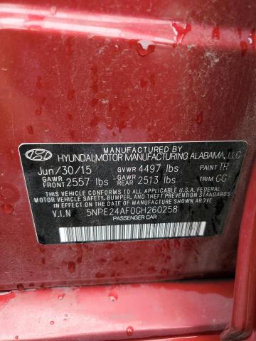 Photo 10 from auction – 2016 HYUNDAI SONATA SE with VIN 5NPE24AF0GH260258