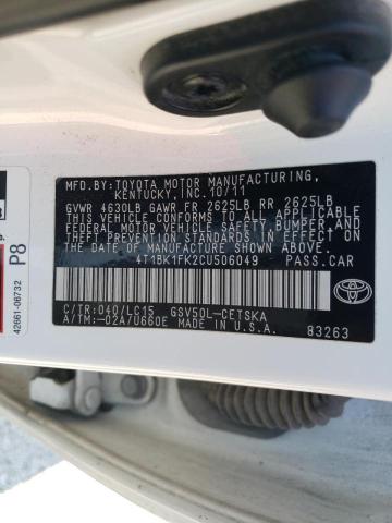Photo 10 from auction – 2012 TOYOTA CAMRY SE with VIN 4T1BK1FK2CU506049