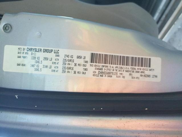 Photo 10 from auction – 2011 DODGE GRAND CARA with VIN 2D4RN5DG0BR791235