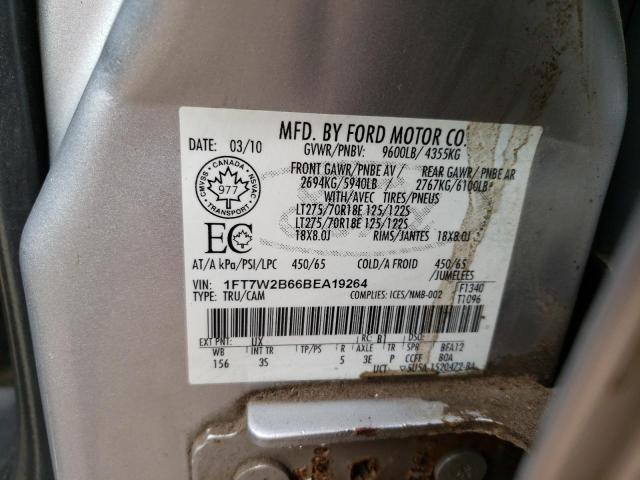 Photo 10 from auction – 2011 FORD F250 SUPER with VIN 1FT7W2B66BEA19264