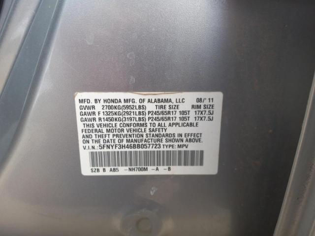 Photo 10 from auction – 2011 HONDA PILOT EX with VIN 5FNYF3H46BB057723