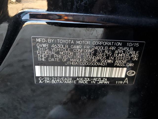 Photo 10 from auction – 2016 LEXUS IS 200T with VIN JTHBA1D20G5009431