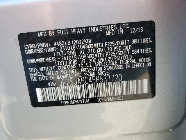 Photo 10 from auction – 2014 SUBARU FORESTER 2 with VIN JF2SJAHC4EH537720