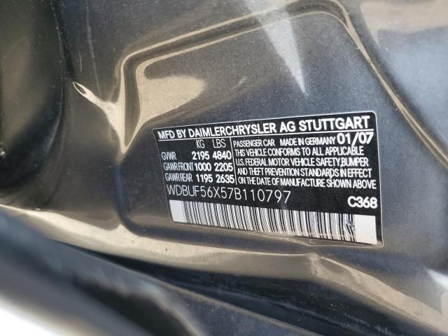 Photo 10 from auction – 2007 MERCEDES-BENZ E 350 with VIN WDBUF56X57B110797