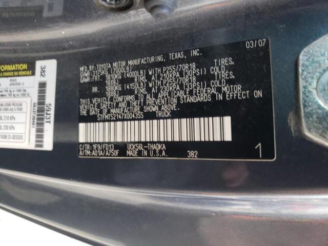 Photo 10 from auction – 2007 TOYOTA TUNDRA with VIN 5TFMT52147X004355