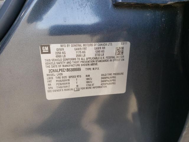 Photo 10 from auction – 2011 CHEVROLET EQUINOX LT with VIN 2CNALPEC1B6388689