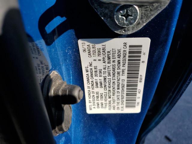 Photo 10 from auction – 2013 HONDA CIVIC LX with VIN 2HGFB2F57DH562113