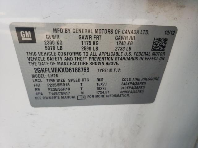 Photo 10 from auction – 2013 GMC TERRAIN with VIN 2GKFLVEKXD6188763