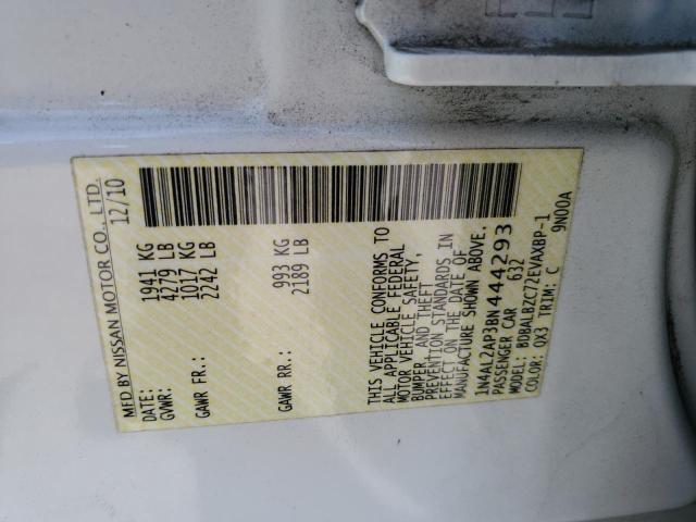 Photo 10 from auction – 2011 NISSAN ALTIMA BAS with VIN 1N4AL2AP3BN444293