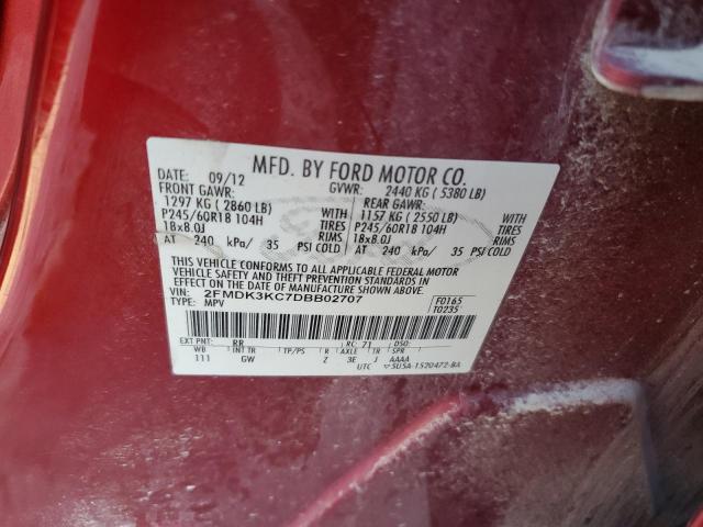 Photo 10 from auction – 2013 FORD EDGE LIMIT with VIN 2FMDK3KC7DBB02707